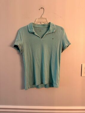 Tommy Hilfiger Light Aqua Short-Sleeve Polo Tee